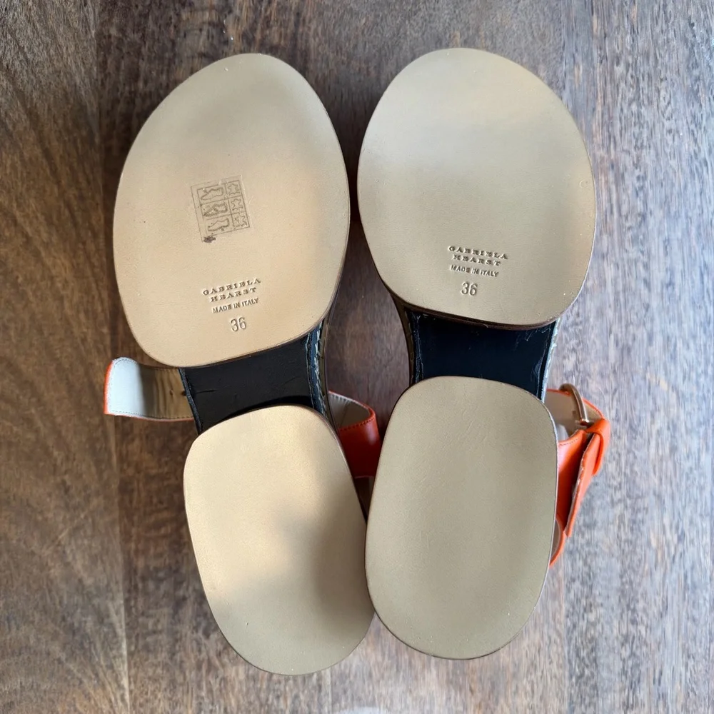 Gabriela Hearst "Mika” Embroidered Leather Platform Sandals (NWT) - Picture 5 of 9